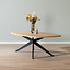 Table à manger scandinave aspect chêne melamine Dio 240 x 120 cm