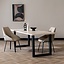 Table à manger beige melamine Alec 220 x 90 cm