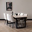 Table à manger beige melamine Alec 220 x 90 cm