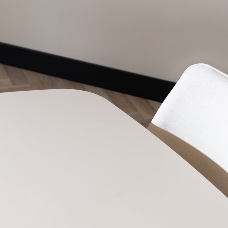 Table à manger scandinave beige melamine Dio 240 x 120 cm