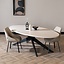 Table à manger ovale beige melamine Dio 270 x 130 cm