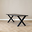 Table à manger aspect bois noir melamine Bodo 220 x 90 cm