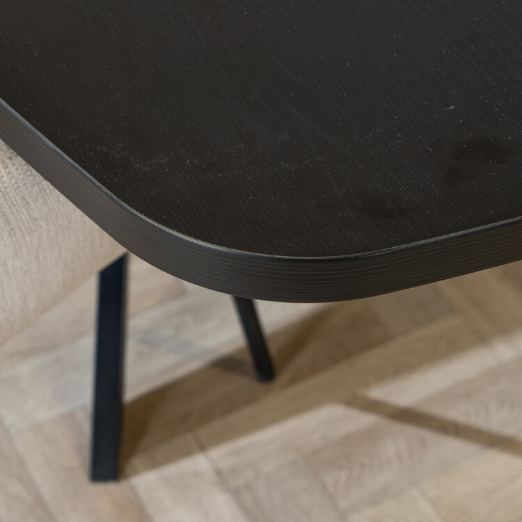 Table à manger scandinave aspect bois noir melamine Dio 240 x 120 cm