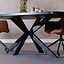 Pied de table patte d'araignée en métal noir Mads 140 x 80 cm