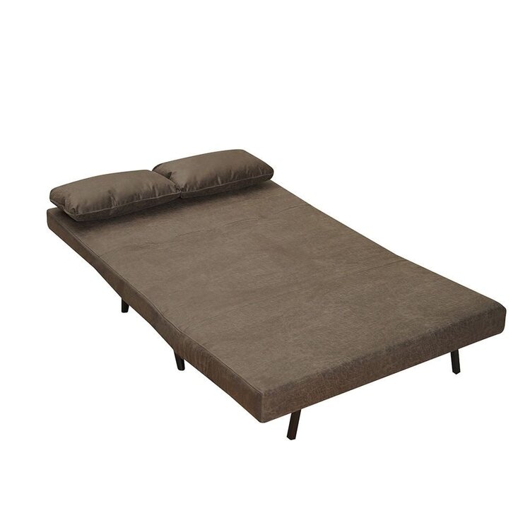 Canapé convertible lit 120 x 190 cm Kristian anthracite éco-cuir