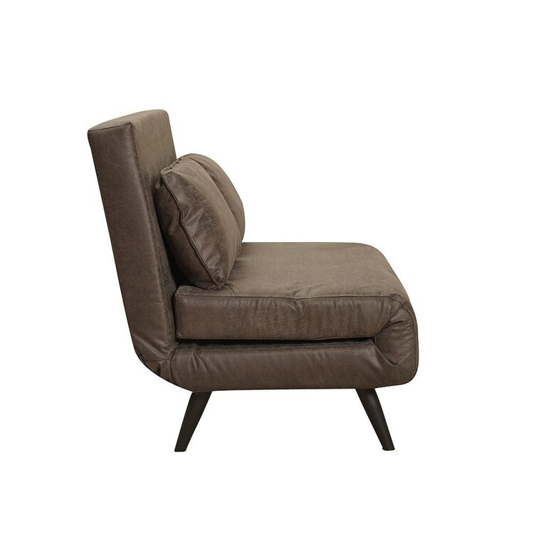 Canapé convertible lit 120 x 190 cm Kristian anthracite éco-cuir