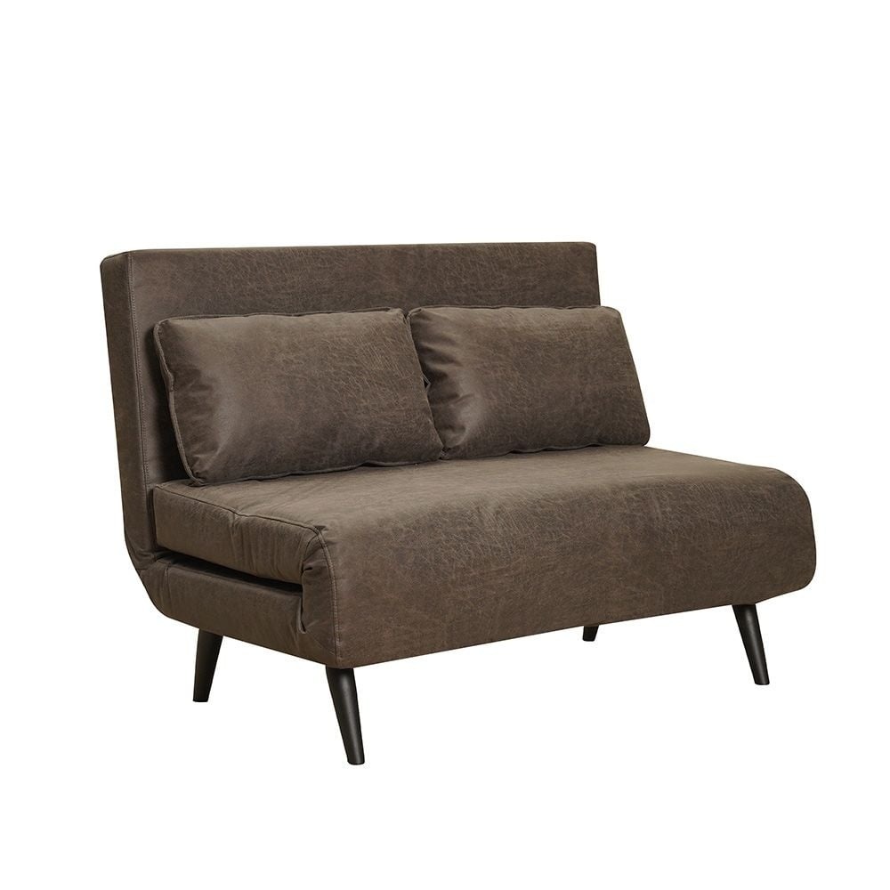 Canapé convertible lit 120 x 190 cm Kristian anthracite éco-cuir
