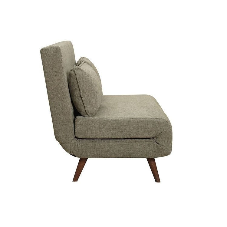 Canapé convertible lit 120 x 190 cm Kristian vert tissu recyclé