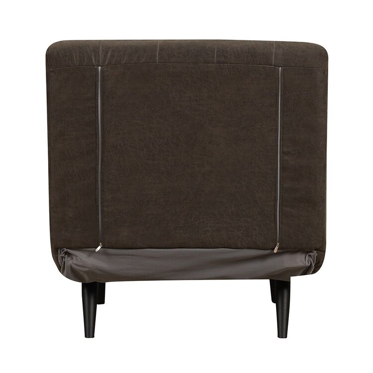 Fauteuil convertible lit 80 x 190 cm Hanna anthracite éco-cuir