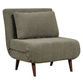 Fauteuil convertible lit 80 x 190 cm Hanna tissu recyclé vert