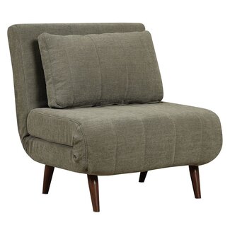 Fauteuil convertible lit 80 x 190 cm Hanna tissu recyclé vert