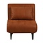 Fauteuil convertible lit 80 x 190 cm Hanna cognac éco-cuir