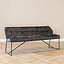 Banc de salle à manger en velours Janna 185 cm anthracite