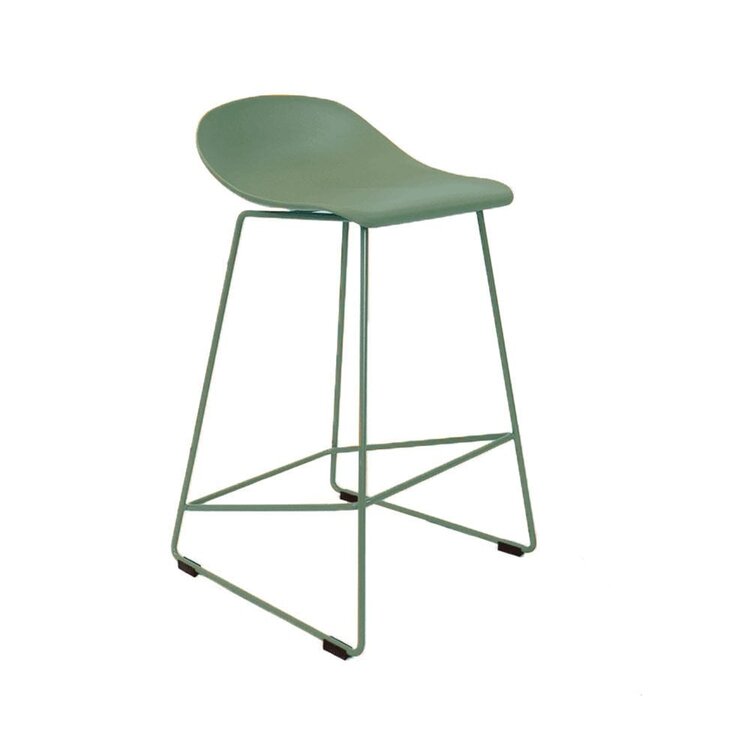 Tabouret de bar scandinave Ellen vert 66cm