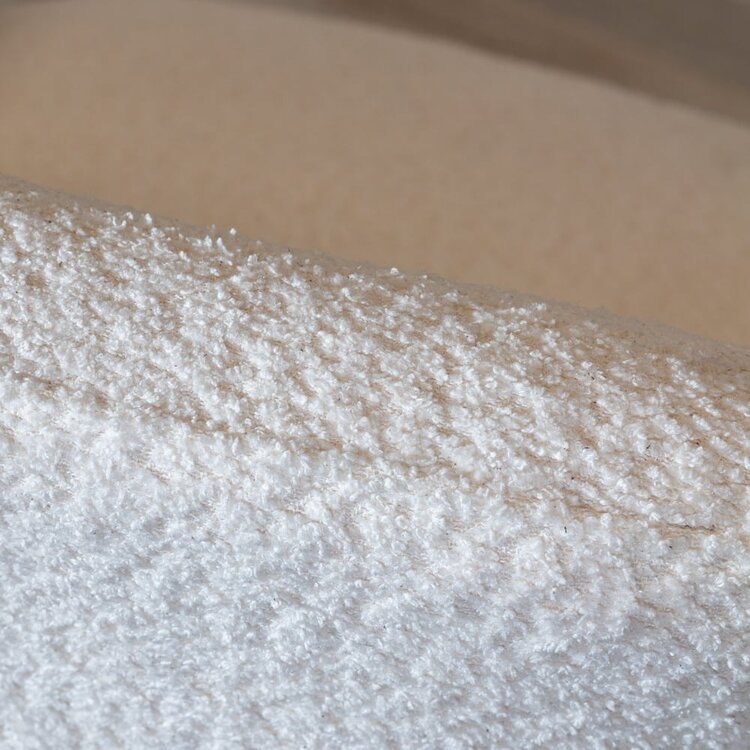 Chaise de salle à manger scandinave bouclette Mary blanc