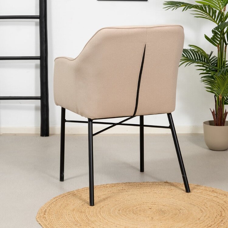 Chaise de salle à manger scandinave Vanja taupe