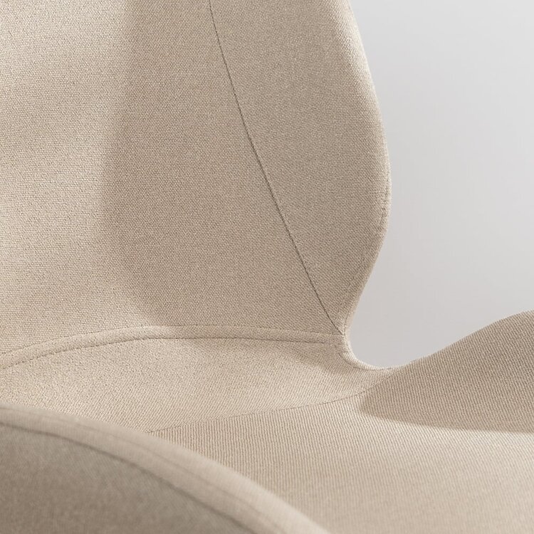 Chaise de salle à manger Jena taupe tissu recyclé