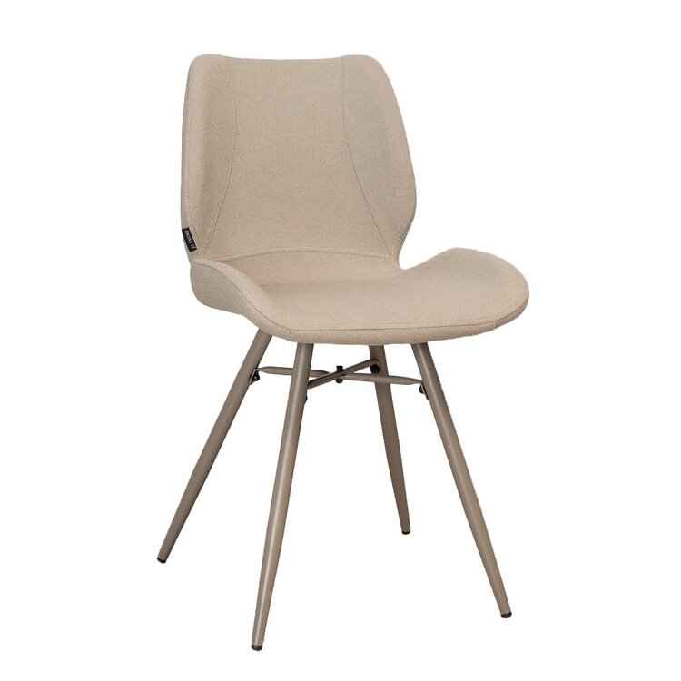 Chaise de salle à manger Jena taupe tissu recyclé