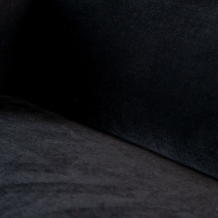 Banc de salle à manger en velours Espen noir 160 cm