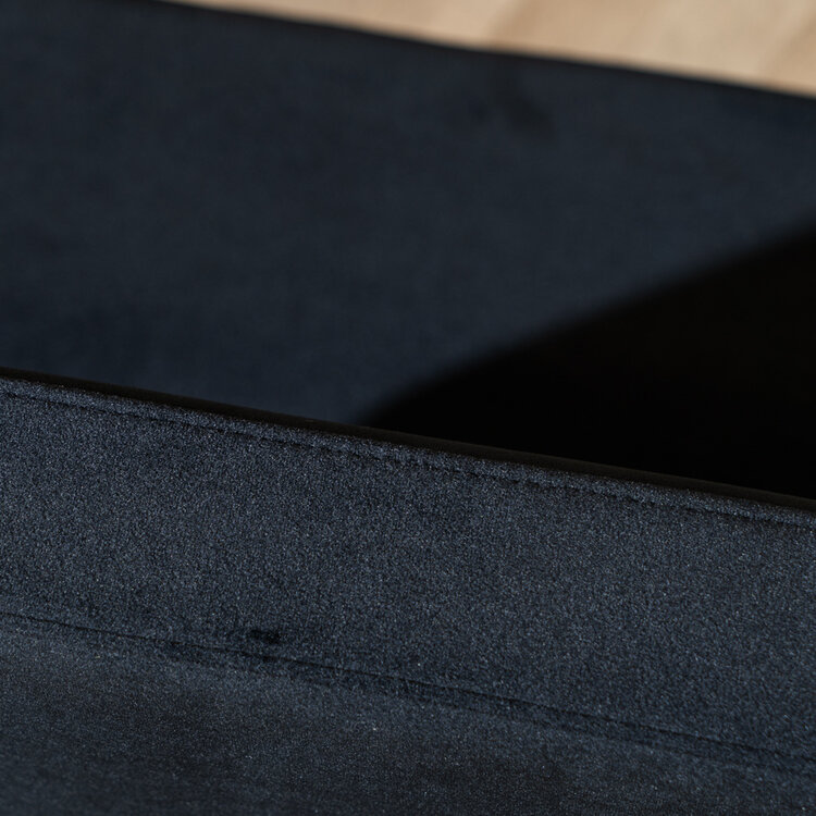 Banc de salle à manger en velours Espen noir 160 cm