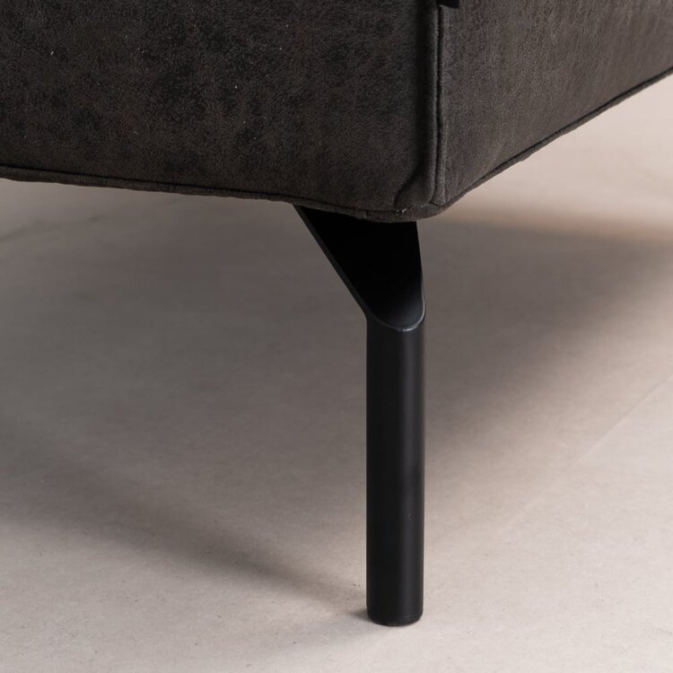 Pouf industriel Kansas anthracite