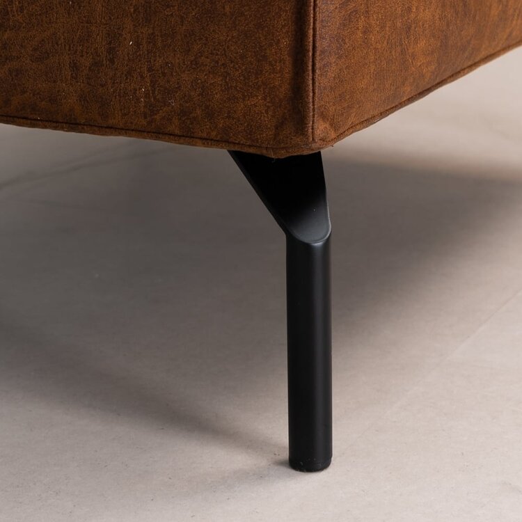 Pouf industriel Kansas cognac