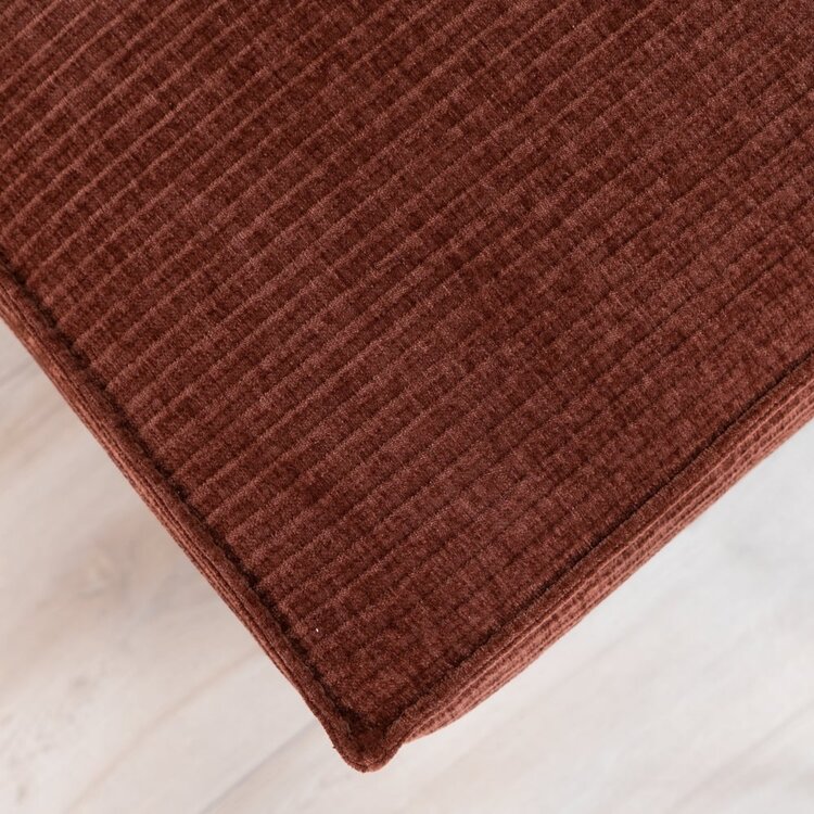 Pouf / hocker Kansas cuivre velours côtelé