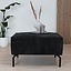 Pouf / hocker Kansas vert foncé / anthracite velours côtelé