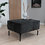 Pouf / hocker Kansas vert foncé / anthracite velours côtelé