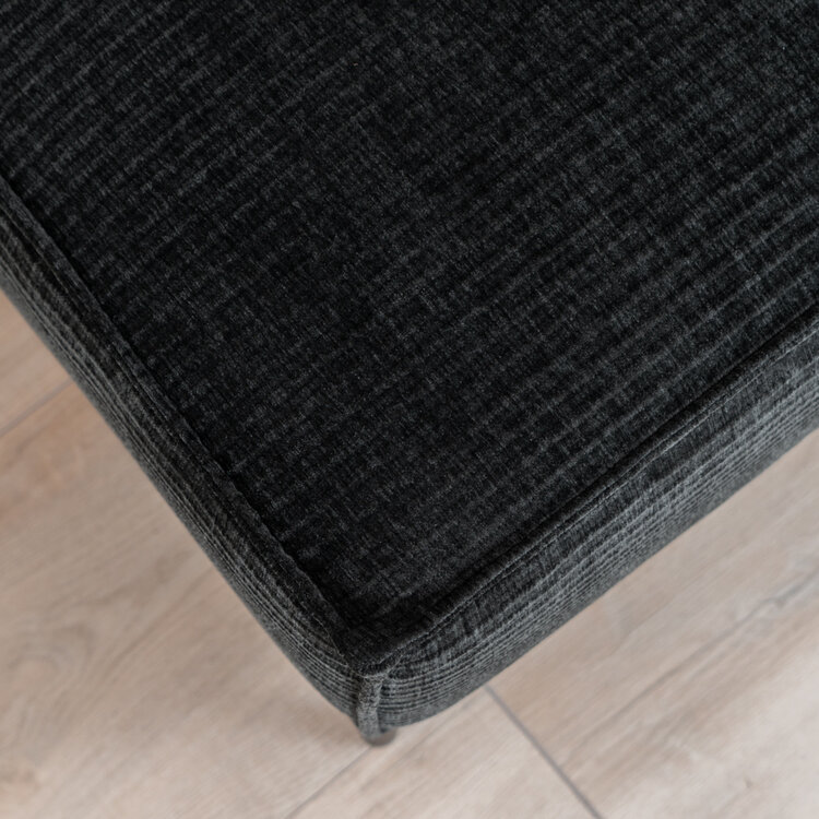 Pouf / hocker Kansas vert foncé / anthracite velours côtelé