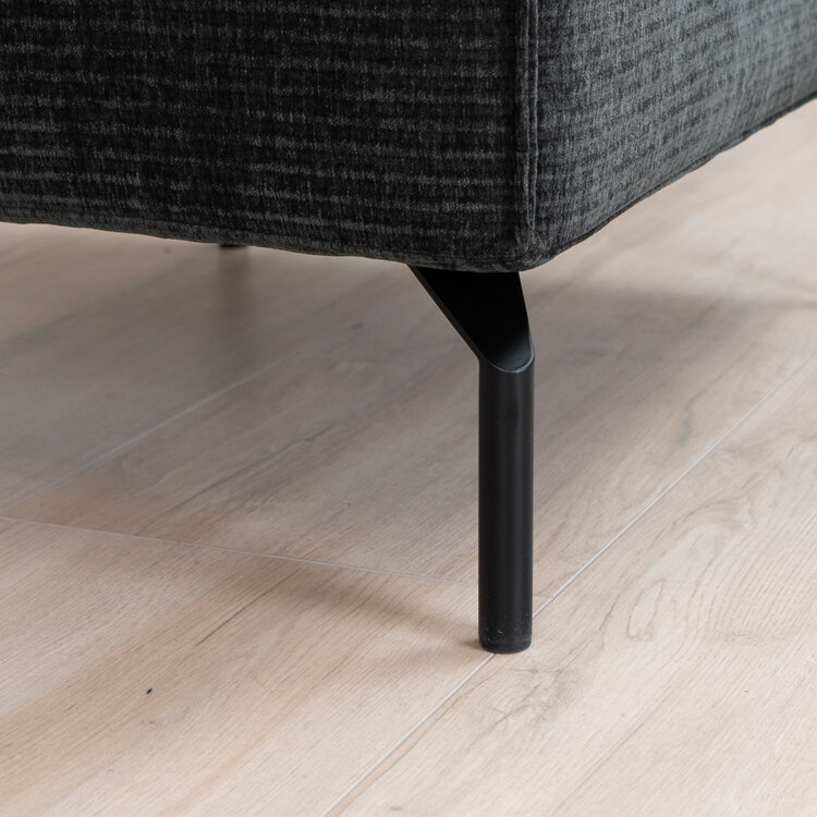 Pouf / hocker Kansas vert foncé / anthracite velours côtelé