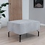 Pouf / hocker Kansas gris clair velours côtelé