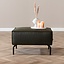 Pouf industriel Kansas vert olive