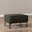 Pouf industriel Kansas vert olive