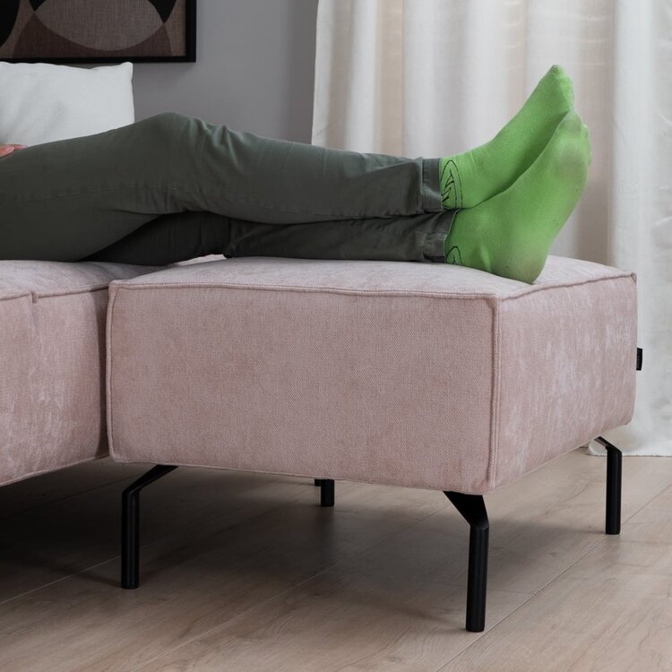 Pouf scandinave Kansas rose mélange