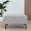 Pouf scandinave Kansas taupe tissu côtelé