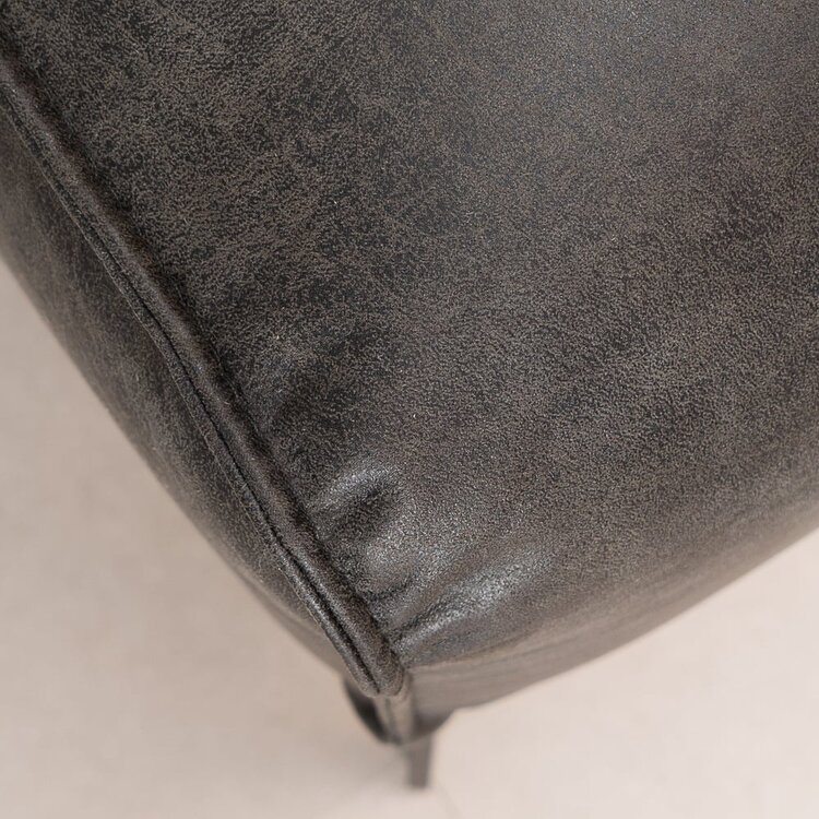Pouf éco-cuir Vegas anthracite