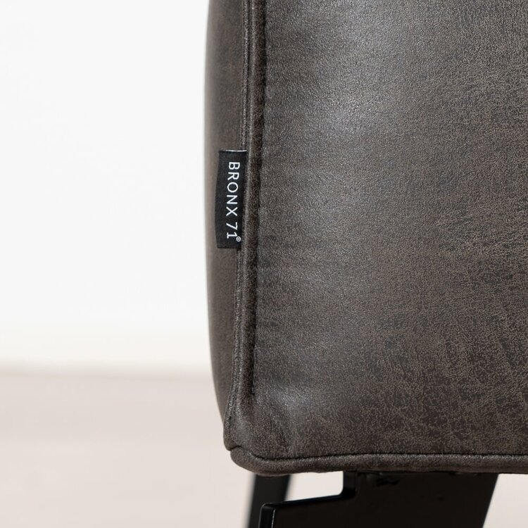 Pouf éco-cuir Vegas anthracite