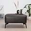 Pouf éco-cuir Vegas anthracite