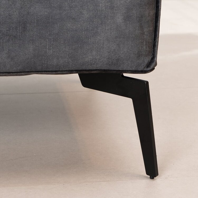 Pouf en velours Vegas anthracite