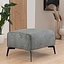 Pouf scandinave tissu chiné Vegas anthracite mélange