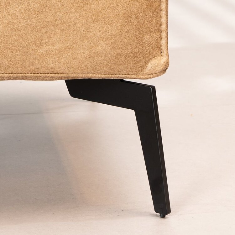 Pouf éco-cuir Vegas beige