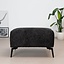 Pouf scandinave chenille Vegas noir