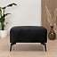 Pouf scandinave tissu chiné Vegas noir