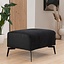 Pouf scandinave tissu chiné Vegas noir