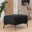 Pouf scandinave tissu chiné Vegas noir