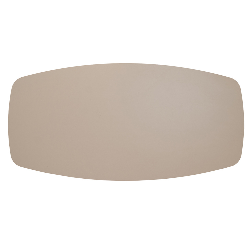 Plateau de table arrondi beige melamine Otis 240 x 120 cm
