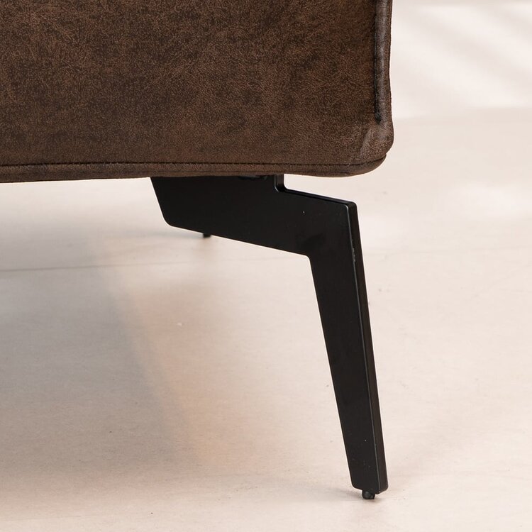 Pouf éco-cuir Vegas marron