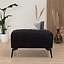 Pouf scandinave bouclette Vegas noir