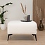 Pouf scandinave bouclette Vegas blanc